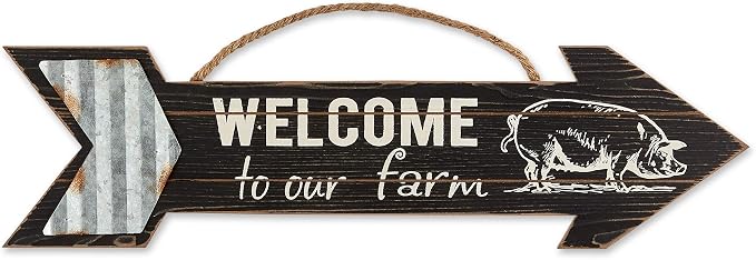 DII Farmhouse Wall Art Sign, Arrows, 3 Piece