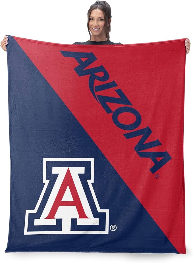 Northwest NCAA Silk Touch Throw Blanket, Ultra Soft Plush Polyester, Lightweight Warm Decorative Fan Gift, 46 x 60 in