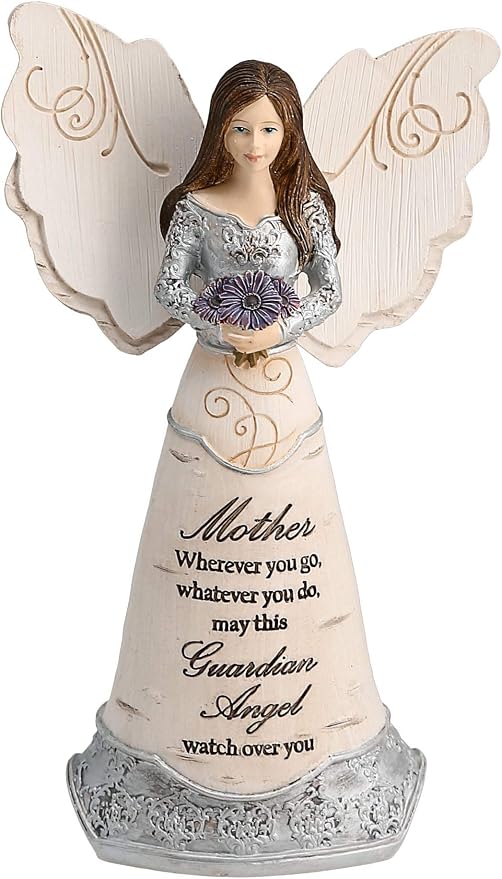Pavilion Gift Company Elements Mother Guardian Angel Figurine, 6", Purple