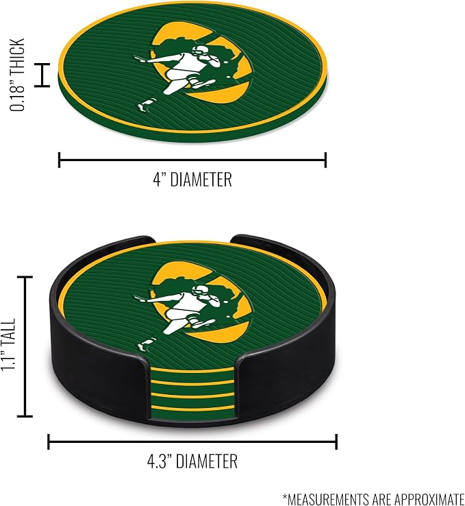 Rico Industries NFL Football Classic Favorites: PVC Coaster Set (4-Pack)