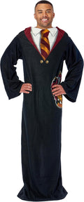 Northwest Harry Potter Comfy Throw Blanket with Sleeves, 48 x 71 Inches, Gryffindor Rules, Cozy Harry Potter House Uniform