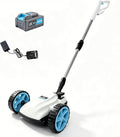 RB 40V 9" Mini Cordless Lawn Mower with Battery & Charger for Small Yards | Ultra-light with brushless motor. 3 cutting heights. One-hand steering. Upright storage for tiny spaces, small lawns, patios.