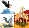 CUTE POPUP - Birthday 3D Card, Father's Day Pop Up Card - Perfect Present for Kids, Daddy, Giraffe-loving on any Annivers