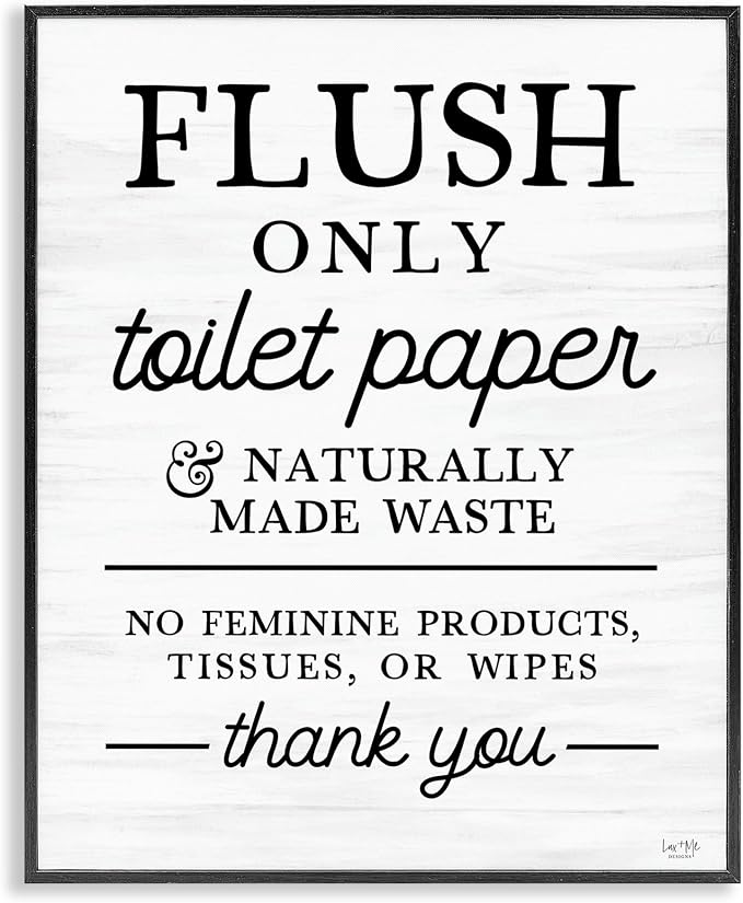 Bathroom Rules Typography Humor, 16 x 20 Inch Framed Giclée Print | Stupell Industries · Ready to hang once unboxed · Great gift for housewarming · Made in USA