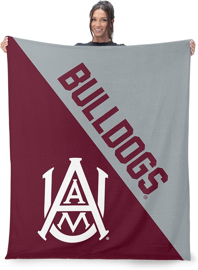 Northwest NCAA Silk Touch Throw Blanket, Ultra Soft Plush Polyester, Lightweight Warm Decorative Fan Gift, 46 x 60 in