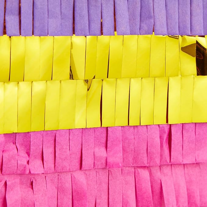 BLUE PANDA Number 4 Pinata - Vibrant Rainbow 4th Birthday Party Decorations | Multicolored Tissue Paper Fiesta Party Supplies | Large 12 x 17 x 3 Inches