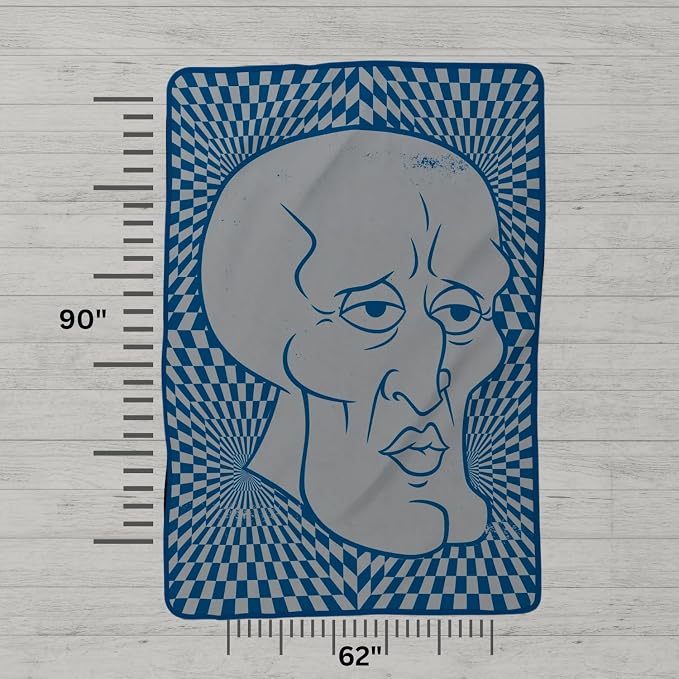 Spongebob Squarepants Handsome Squidward Bedding Super Soft Micro Raschel Throw Blanket, 62 in x 90 in, (Officially Licensed Product) by Franco Collectibles