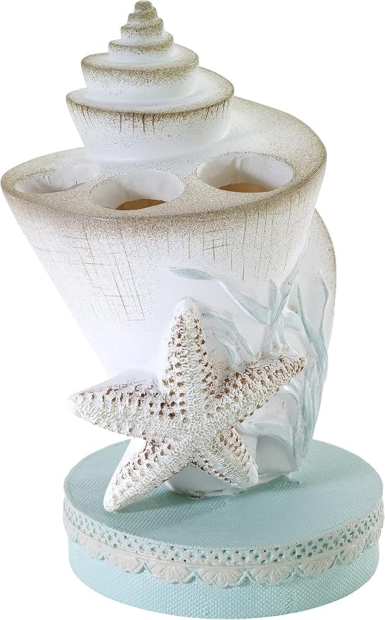 Avanti Linens - Toothbrush Holder, Countertop Essentials, Farmhouse Chic Bathroom Decor (Farmhouse Shell Collection)