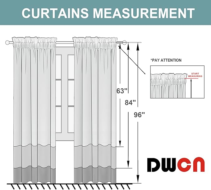 DWCN Beige Short Room Darkening Curtains for Kitchen/Bedroom, 42 x 36 inches Long - Energy Saving Window Drapes for Nursery with Rod Pocket, Set of 2 Panels