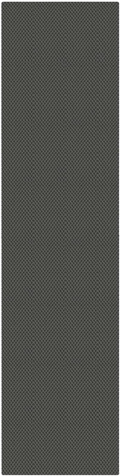 IOHOUZE Washable Runner Rug 2x8 Non Slip Rubber Backed Hallway Runner Entryway Runner Indoor, Kitchen Rugs Woven Cotton Floor Carpet for Kitchen Hall Entrance Bedroom, Grey/Black