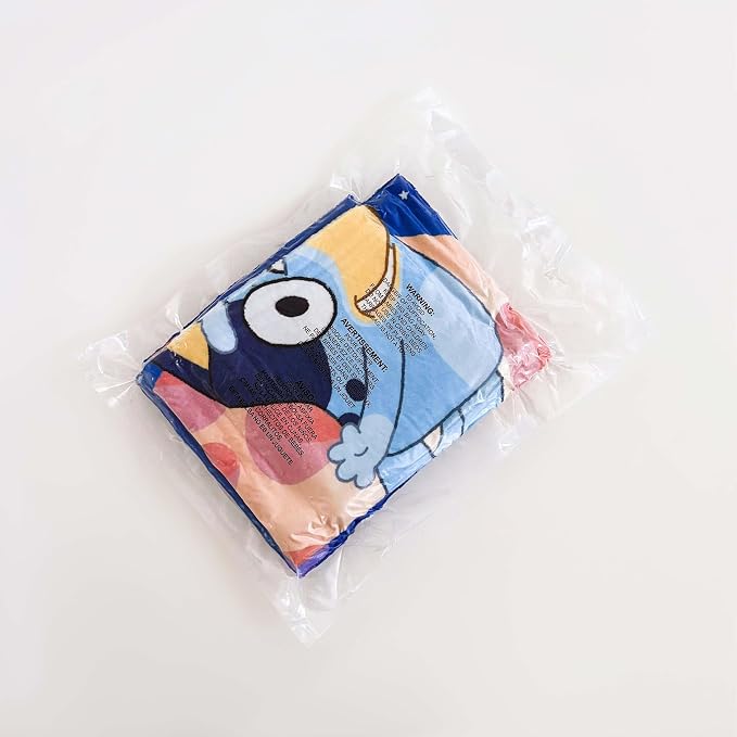 NORTHWEST Bluey Micro Raschel Throw Blanket, 46" x 60", Over The Moon