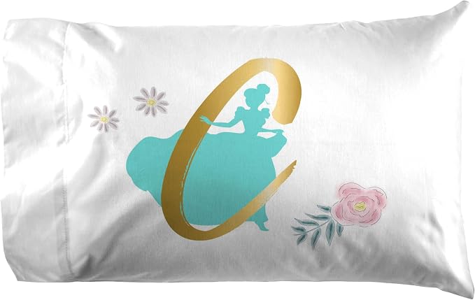 Jay Franco Kids Sheet Set with Fitted, Flat Sheets & Pillow Cover - Ultra-Soft Bedding with Pillowcase for Room Decor, Blue - Princess Cinderella, 3 Piece Twin