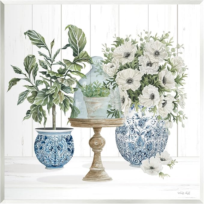 Stupell Industries 'Farmhouse Blooms Anemone Flowers'| Wall Plaque Art | Stupell Industries | 12 x 12 Inches, Easy to Hang and Sturdy, Made in USA, by Cindy Jacobs