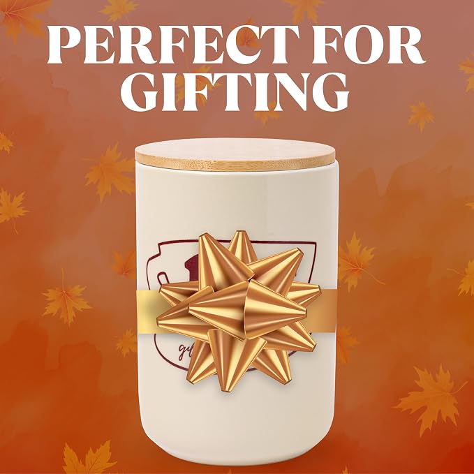 Silver Buffalo Gilmore Girls Wax Resist, Ceramic Cookie Jar, Bamboo Lid | Luke's Cafe Logo, 5 x 5 x 6.5 Inches