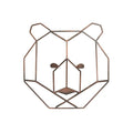 NoJo - Metallic Copper Wire Shaped Bear Head Wall Art, Nursery Wall Art, Kid Room Décor, Playroom Art, 10 inch x 10 inch