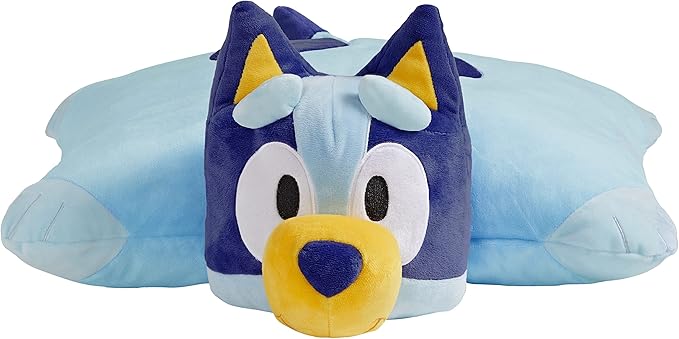 Pillow Pets BBC Studios Bluey, 16" Plush Toy | Soft Plush Pillow Companion, Unfastens into a Cozy Pillow at Night, Machine Washable, BPA and Phthalates Free