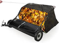 Tow Behind Lawn Sweeper, 48" Pull Behind Collector – Large Capacity Leaf & Grass Collector with Adjustable Height, Dumping Rope Design for Debris and Lawn Clippings