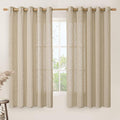 LAMIT Linen Curtains 63 inch Length by LAMIT