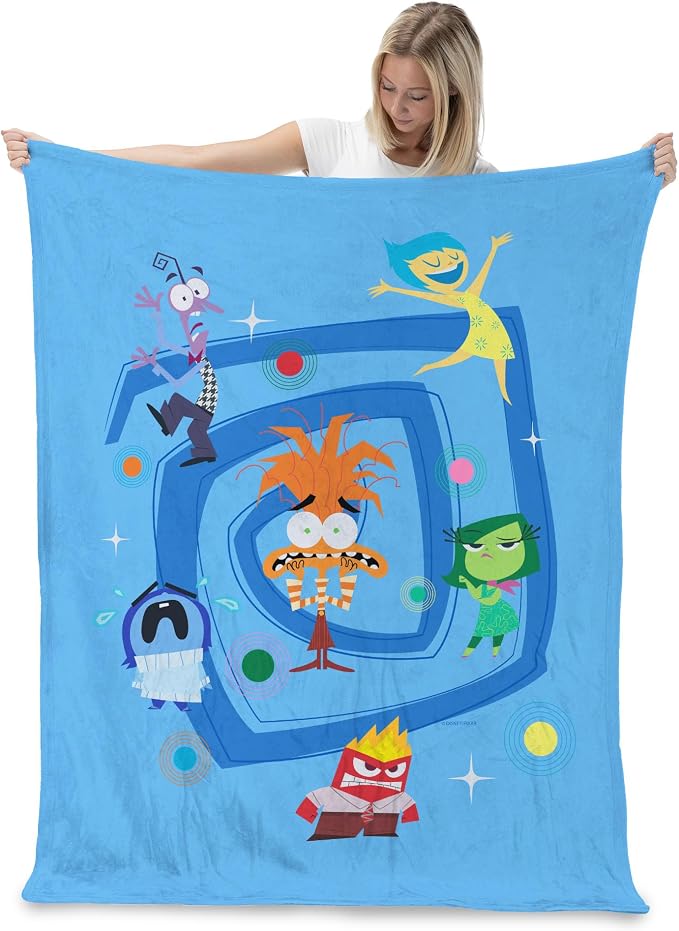 Disney's Inside Out 2, Spiraling Out, Silk Touch Throw Blanket, 50 x 60 Inches