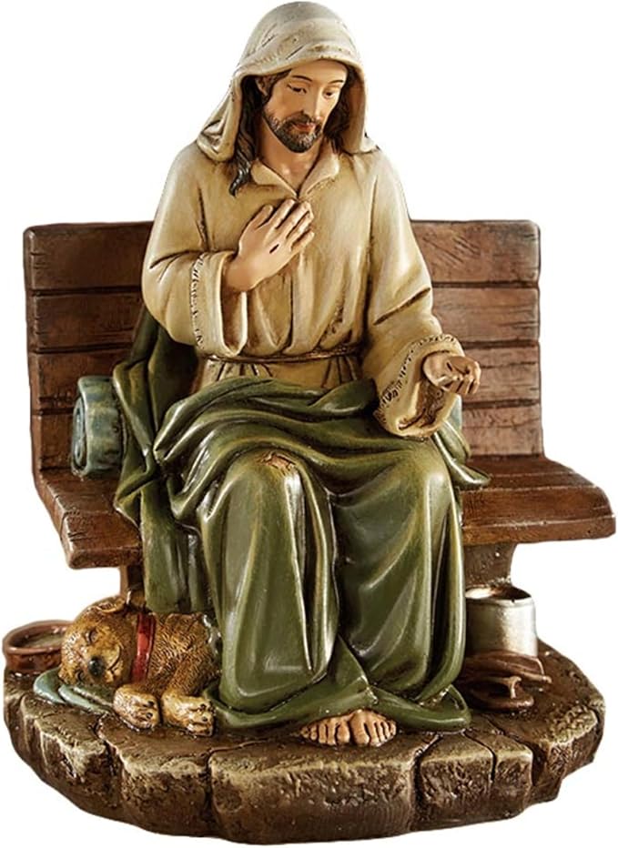 Avalon Gallery Christian Home Décor Hand-Painted Michael Adams Figurine, 5-Inch, No Place to Rest