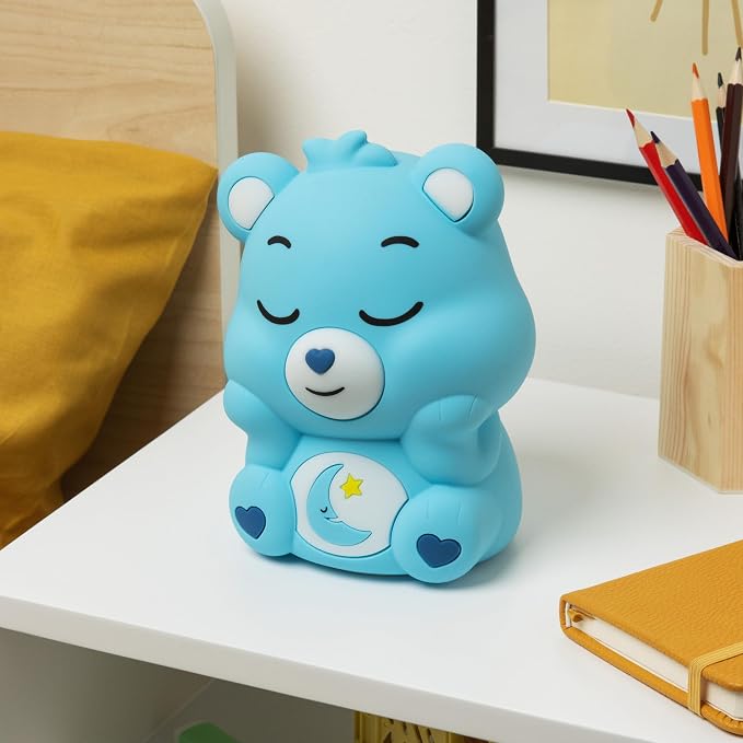 Paladone Care Bears Bedtime Bear SquishyGlo Silicone Light, Officially Licensed Lamp for Kids, Teens, Adults, Girls, Women, Cordless & Rechargeable Bedroom Décor, Collectible Pop Culture Gift