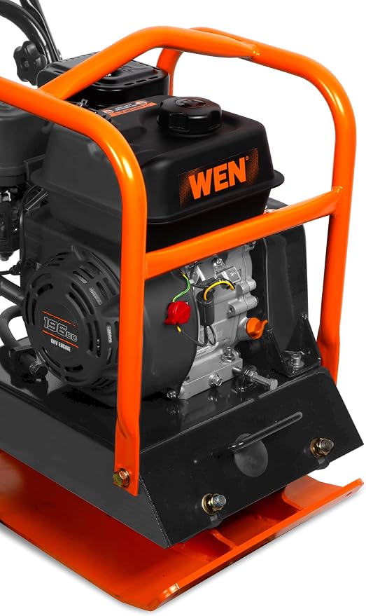 WEN 6.5HP 196cc Plate Compactor with Wheels and 3350-Pound Compaction Force (56096)