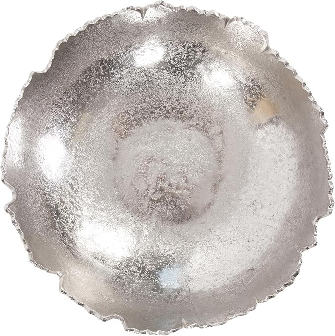 Howard Elliott Gold Broken Edge Decorative Bowl Wall Art and Centerpiece, Metal Bowl with Sculpted Edges, Modern Accent Table & Wall Decor for Home, Entryway & Living Room, 15.25 x 4.25 Inch, Medium