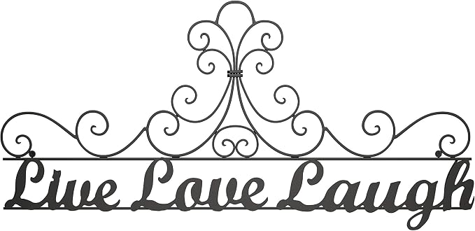 Metal Cutout-Live Laugh Love Decorative Wall Sign-3D Word Art Home Accent Décor-Modern Rustic or Vintage Farmhouse Style by Lavish Home