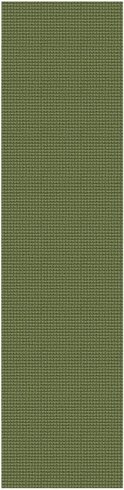 IOHOUZE Washable Runner Rug 2.6x10 Non Slip Rubber Backed Long Hallway Runner Entryway Runner Indoor, Kitchen Rugs Woven Cotton Floor Carpet for Hall Entrance, Olive Green/Earthy Green