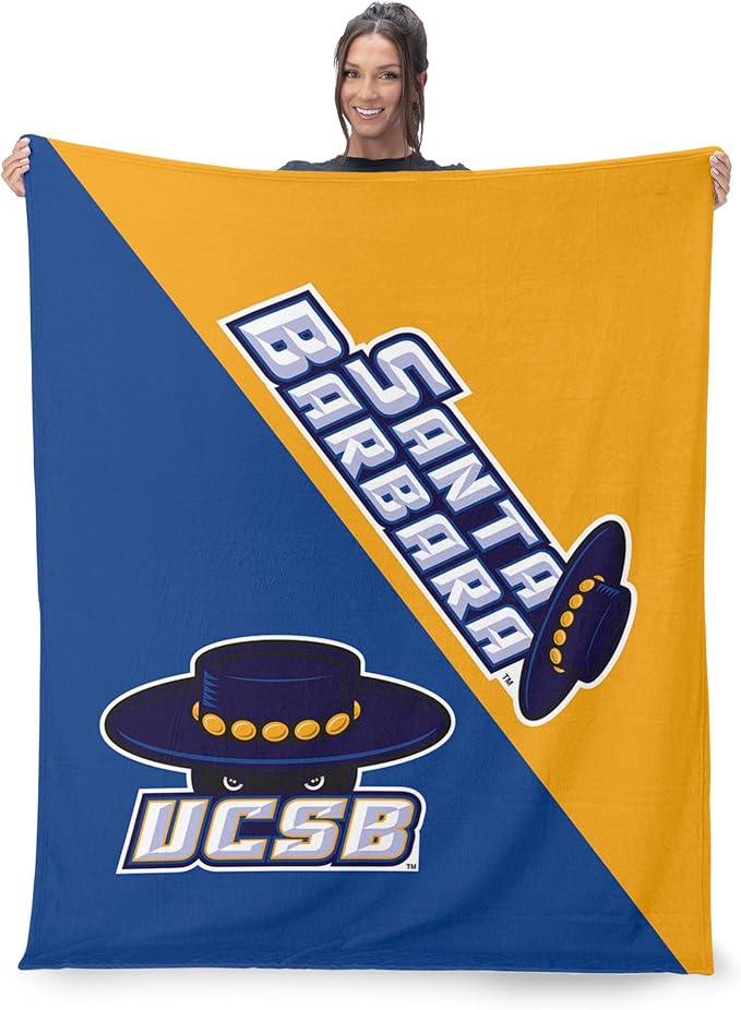 Northwest NCAA Silk Touch Throw Blanket, Ultra Soft Plush Polyester, Lightweight Warm Decorative Fan Gift, 46 x 60 in