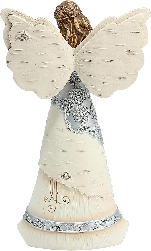 Elements Friend Angel Figurine by Pavilion, 8-Inch, Holding Butterfly, Inscription Friends are Gifts to Always Treasure,White