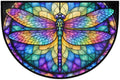 Dragonfly Half Round Door Mat Outdoor Doormat Bedroom Entrance Rug A21 | Dragonfly Semi Moon Door Mat Non-Slip Absorbent Kitchen Rug Indoor Welcome Bath Mat 36" X 24"
