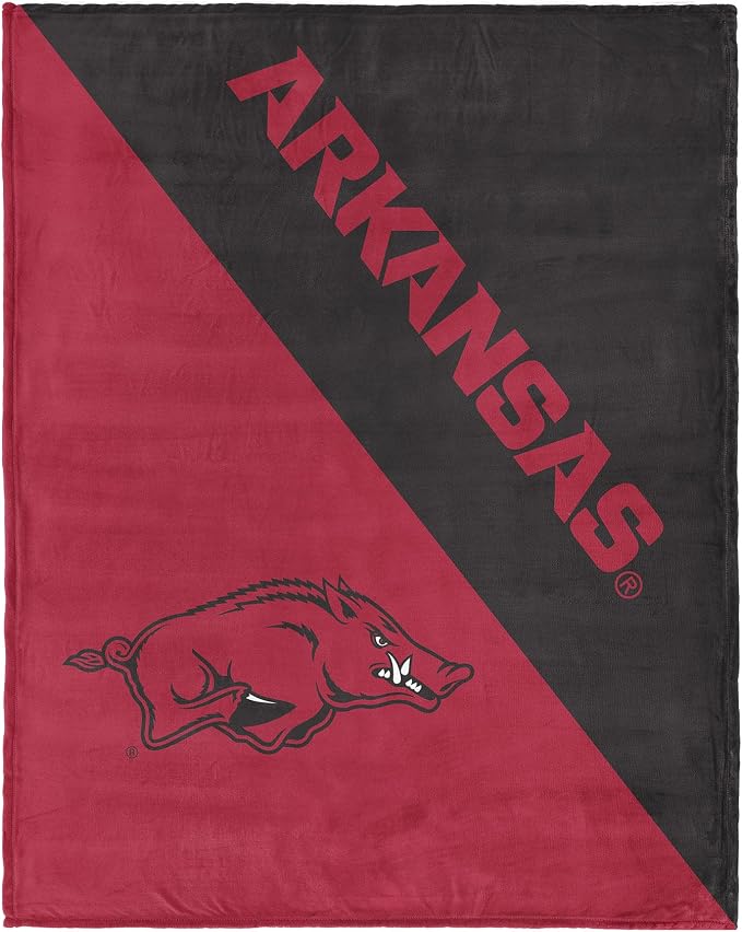 Northwest NCAA Silk Touch Throw Blanket, Ultra Soft Plush Polyester, Lightweight Warm Decorative Fan Gift, 46 x 60 in