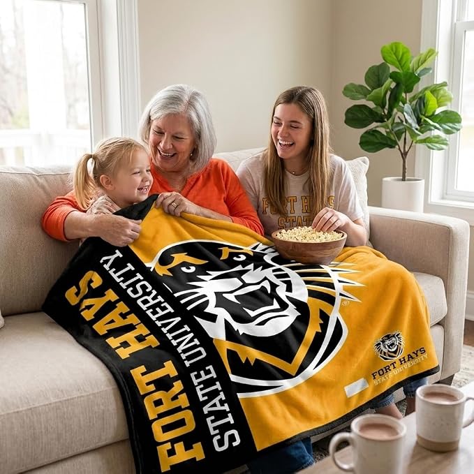 Pegasus Sports NCAA Fort Hays State Tigers Endzone Ultra Soft Tailgate Throw