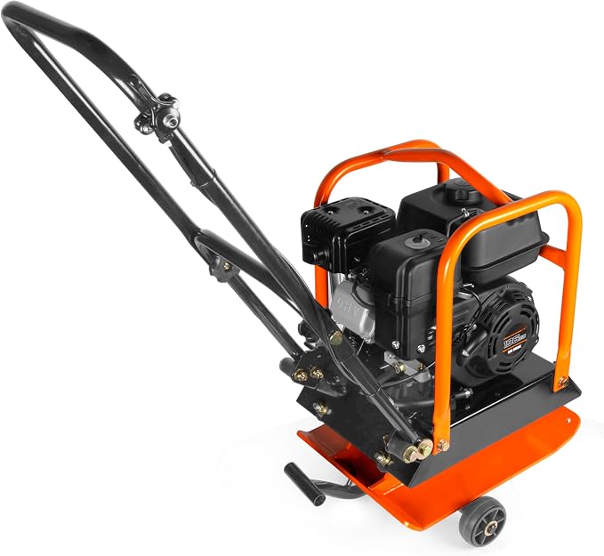 WEN 6.5HP 196cc Plate Compactor with Wheels and 3350-Pound Compaction Force (56096)