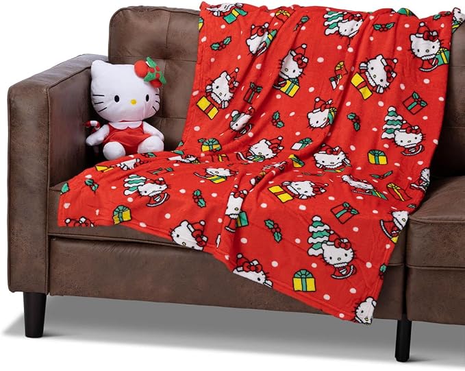 Hello Kitty Gifty Kitty Character Hugger Pillow & Silk Touch Throw Blanket Set 40x50 Inches
