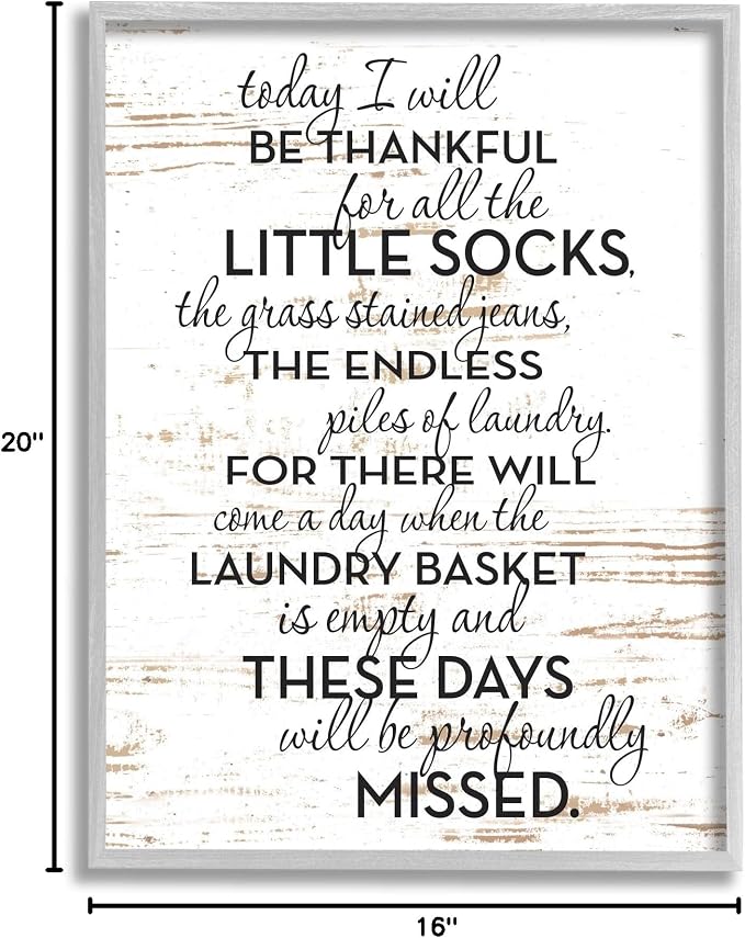 'Rustic Parenthood Phrase'| Framed Giclee Art | Stupell Industries | Gray, 16 x 20 Inches, Easy to Hang and Sturdy, Made in USA, by Lettered and Lined