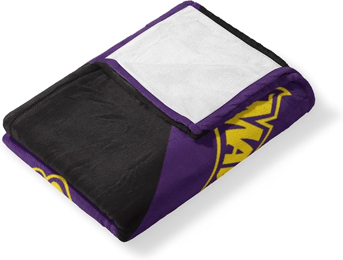 Northwest NCAA Silk Touch Throw Blanket, Ultra Soft Plush Polyester, Lightweight Warm Decorative Fan Gift, 46 x 60 in