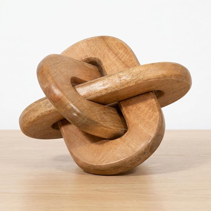 Home Decor and Bathroom Decor Sculpture - Room Display with Statues and Ornaments for Office Styling, Bookshelves or Living Room Decor Accent - Modern Coffee Table Arrangement - 10", Brown