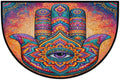 Mandala Half Round Door Mat Semi Circle Rug Half Moon Doormat | Soft Washable Colorful Psychedelic Welcome Entrance Mat for Outdoor Indoor Floor Bedroom Bathroom Home Kitchen Festival Decor