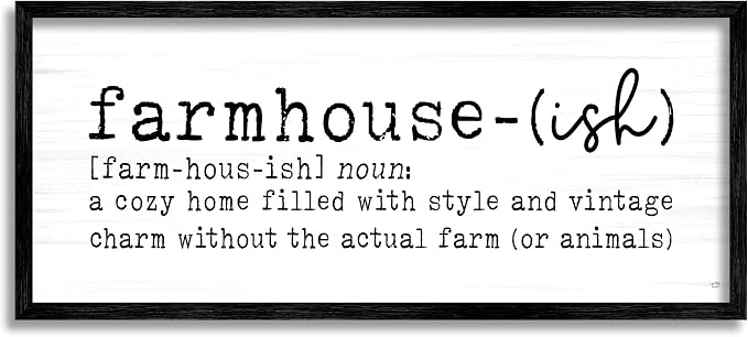 Playful Farmhouse Definition Sign Birch, 13 x 30 Inch Framed Giclée Print | Stupell Industries · Ready to hang once unboxed · Great for casual decor · Made in USA