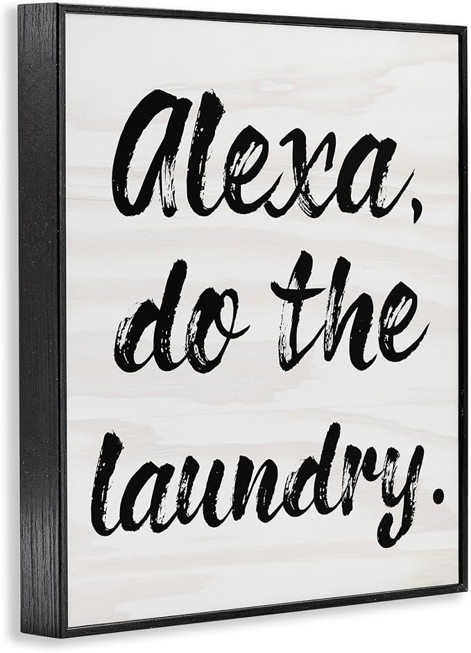 Alexa Do Laundry Comic Pop Culture, 11 x 14 Inch Framed Giclée Print | Stupell Industries · By Lil' Rue · Ready to hang · Great for laundry room decor · Made in USA