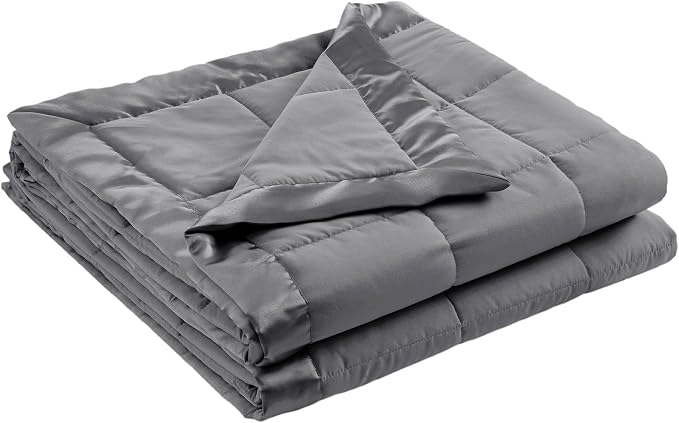Madison Park Down Alternative King Blanket for Bed, Satin Trim, Charcoal | Lightweight Windom Blanket Premium 3M Scotchgard Moisture Wicking Treatment, OEKO TEX, Soft Bed Cover, All Season