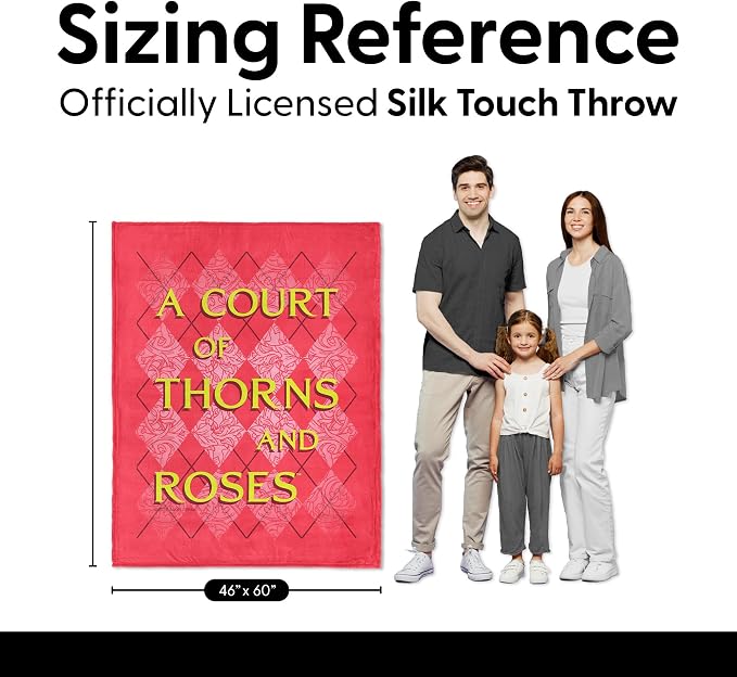 Northwest Sarah J. Maas A Court of Thorns and Roses Silk Touch Throw Blanket, 46 x 60 in