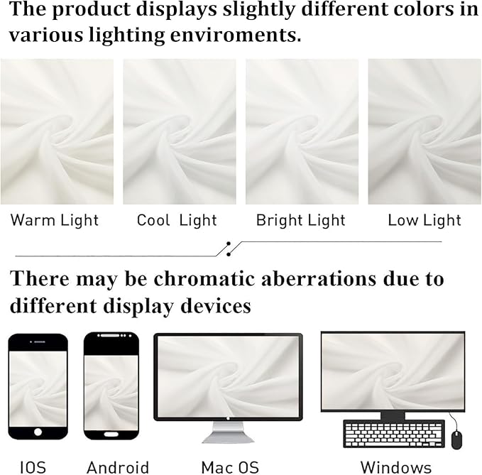 Lecloud Ivory Sheer Curtains 63 Inch Long 2 Panels, Elegant Voile Drapes - Image 7