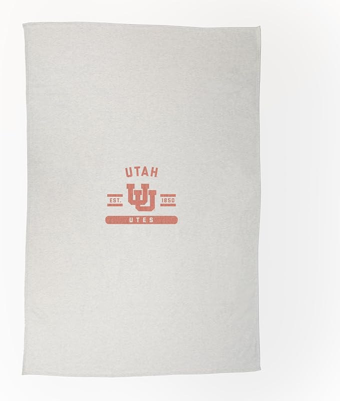 Logo Brands NCAA Sweatshirt Blanket - Officially Licensed Soft Throw Blanket for Fans, Cozy Game Day Blanket, Vintage-Style, Great Gift for Students & Alumni