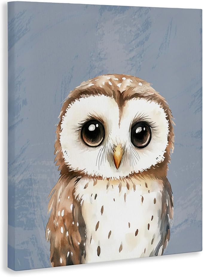 Sweet Woodland Owl Nursery, 36 x 48 Inch Canvas Wall Art | Stupell Industries · By Christine Simpson Art · Ready to hang · Charming for nursery or kids room · Made in USA