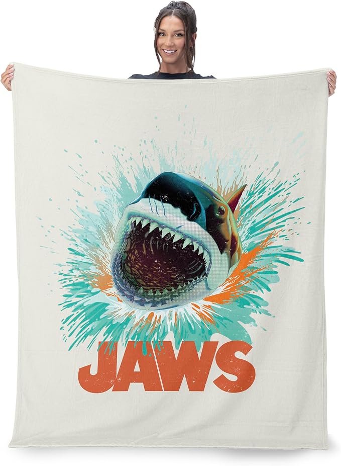 Northwest Jaws Shark Splash Silk Touch Throw Blanket 40x50 inches
