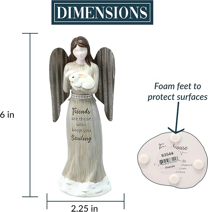 Pavilion - 7.5" Angel Figurine - Family When We Have Each Other, We Have Everything - Simplistic Rustic Modern Farmhouse Statue