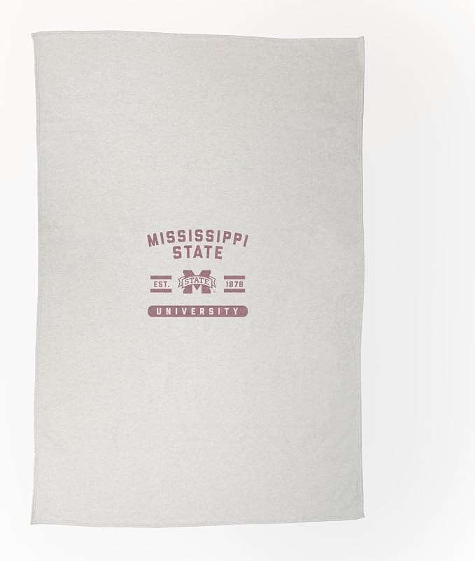 Logo Brands NCAA Sweatshirt Blanket - Officially Licensed Soft Throw Blanket for Fans, Cozy Game Day Blanket, Vintage-Style, Great Gift for Students & Alumni